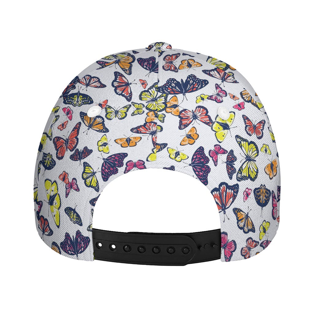 Spring Butterfly Pattern Print Baseball Cap