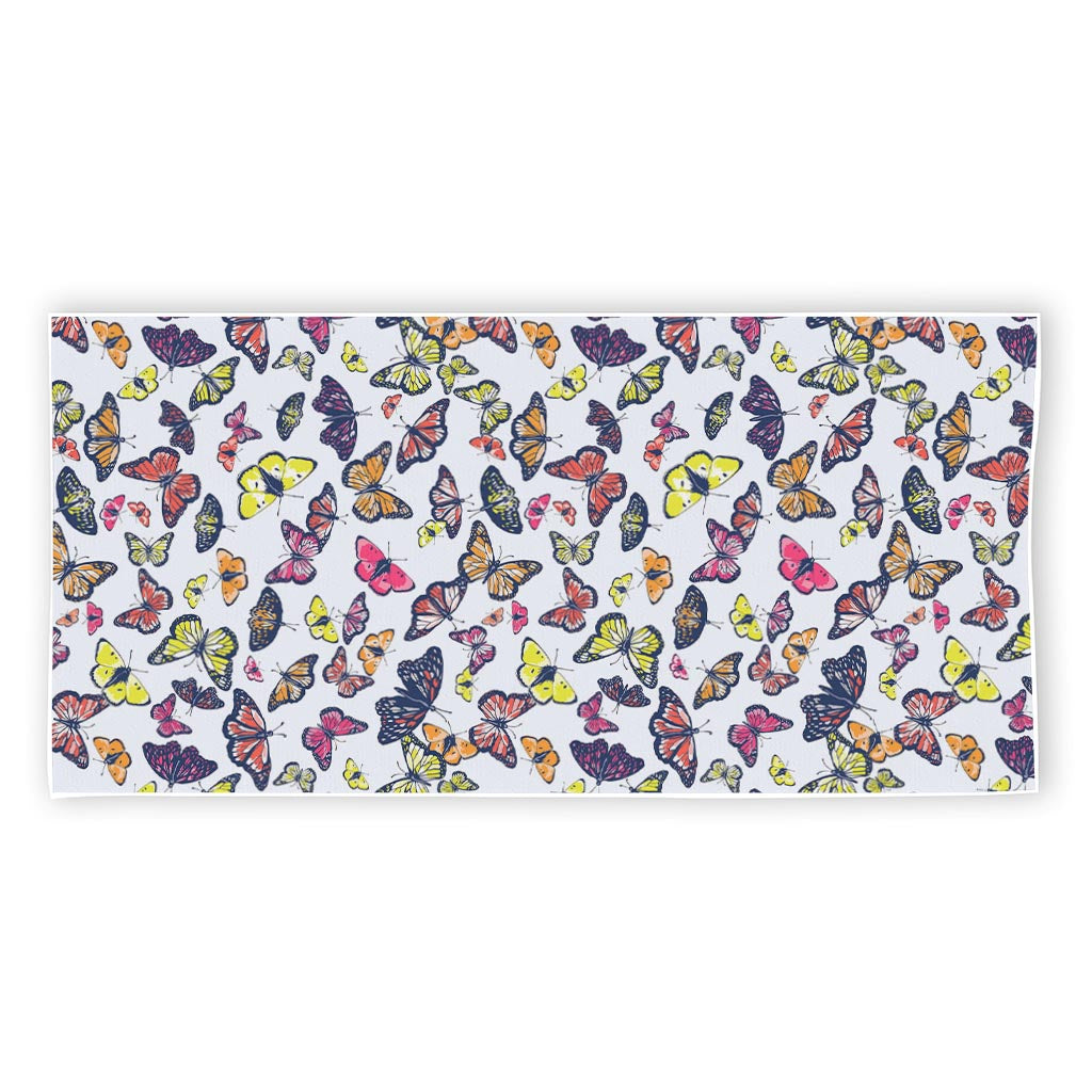 Spring Butterfly Pattern Print Beach Towel