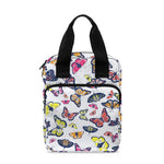 Spring Butterfly Pattern Print Bible Tote Bag