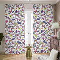 Spring Butterfly Pattern Print Dimout Pencil Pleat Curtains
