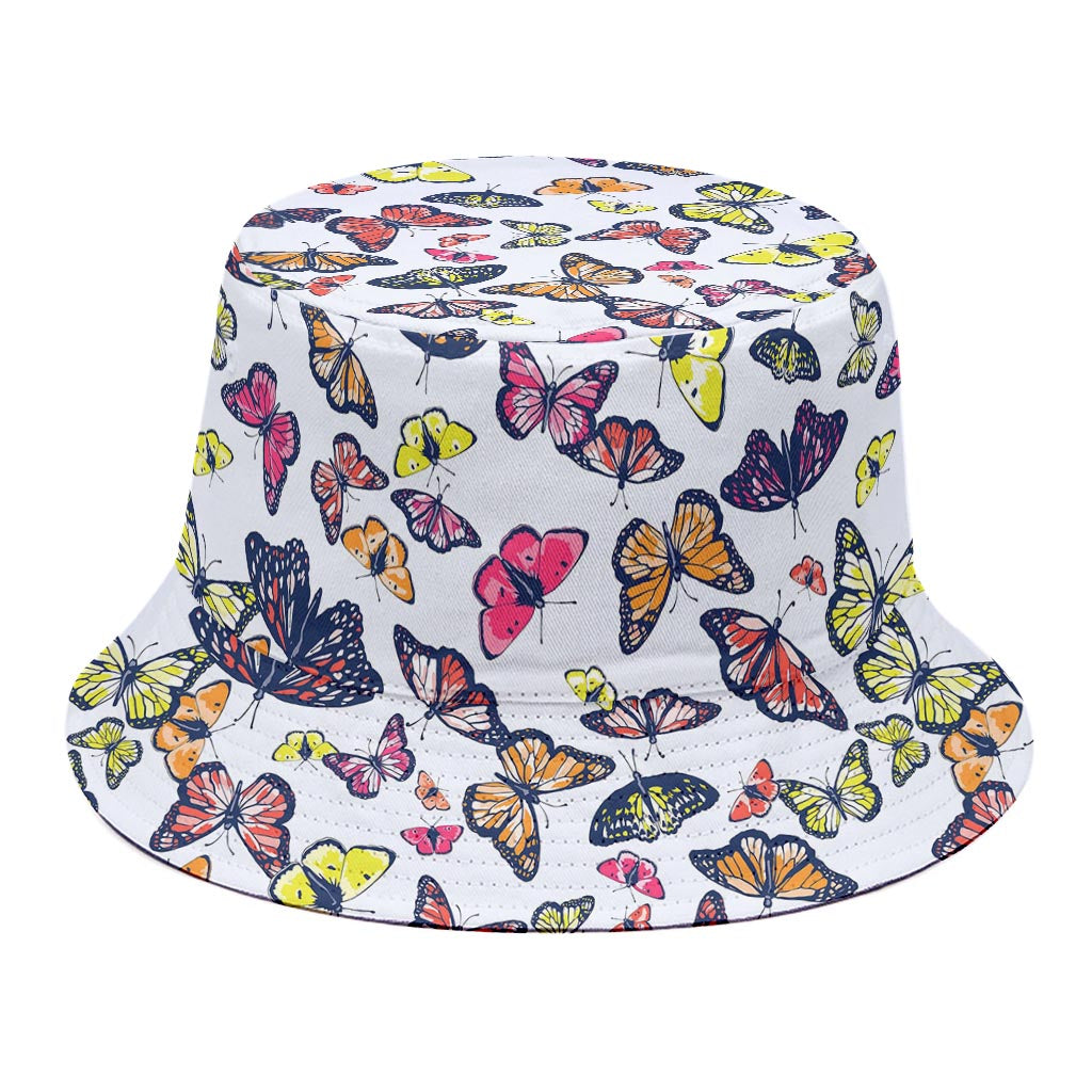 Spring Butterfly Pattern Print Bucket Hat