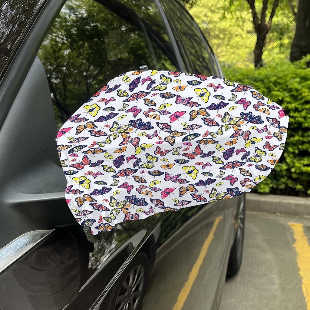 Spring Butterfly Pattern Print Car Side Mirror Covers