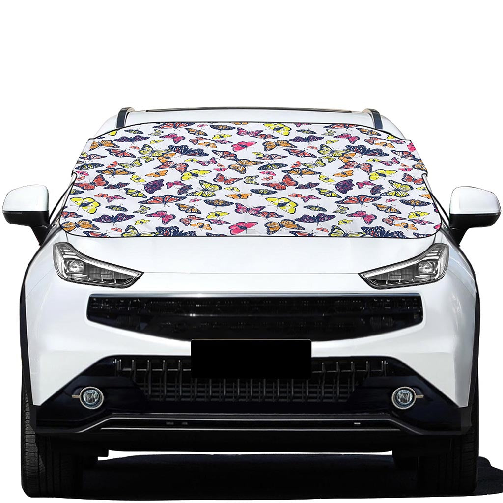 Spring Butterfly Pattern Print Car Windshield Snow Cover