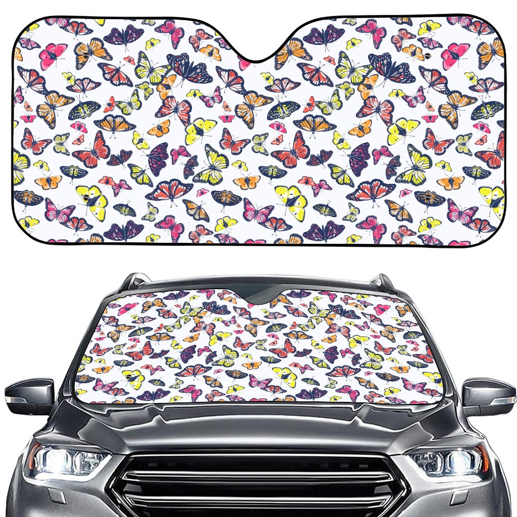 Spring Butterfly Pattern Print Car Windshield Sun Shade