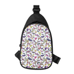 Spring Butterfly Pattern Print Chest Bag