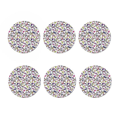 Spring Butterfly Pattern Print Coaster Set