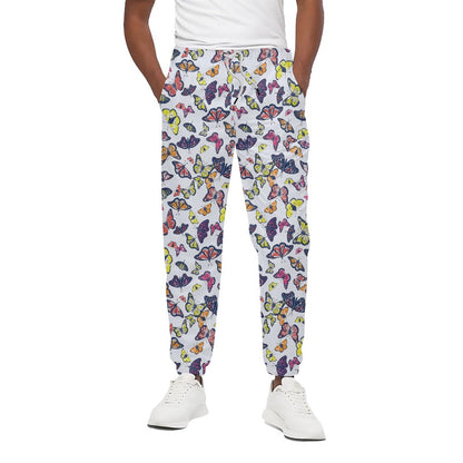 Spring Butterfly Pattern Print Cotton Pants
