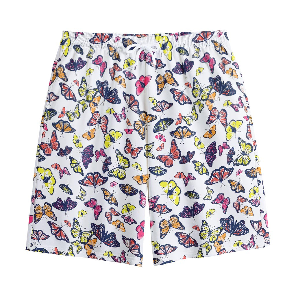 Spring Butterfly Pattern Print Cotton Shorts