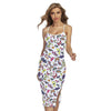 Spring Butterfly Pattern Print Cross Back Cami Dress