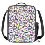 Spring Butterfly Pattern Print Crossbody Lunch Bag