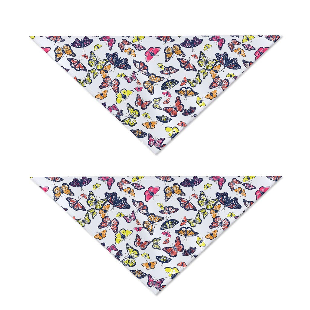 Spring Butterfly Pattern Print Dog Bandana