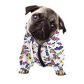 Spring Butterfly Pattern Print Dog Zip Up Hoodie