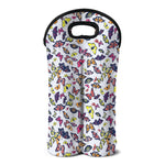 Spring Butterfly Pattern Print Double Neoprene Wine Tote