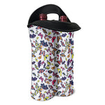 Spring Butterfly Pattern Print Double Neoprene Wine Tote