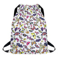 Spring Butterfly Pattern Print Drawstring Backpack