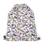 Spring Butterfly Pattern Print Drawstring Bag