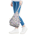 Spring Butterfly Pattern Print Drawstring Bag