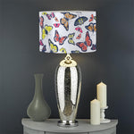 Spring Butterfly Pattern Print Drum Lamp Shade