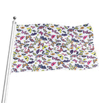 Spring Butterfly Pattern Print Flag