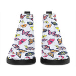 Spring Butterfly Pattern Print Flat Ankle Boots