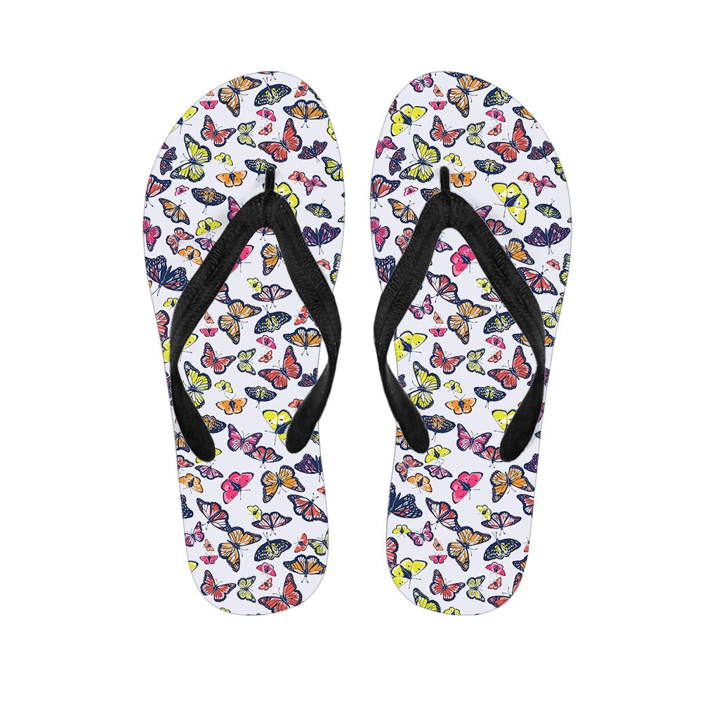 Spring Butterfly Pattern Print Flip Flops
