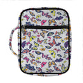 Spring Butterfly Pattern Print Front Pocket Bible Bag
