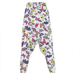 Spring Butterfly Pattern Print Hammer Pants