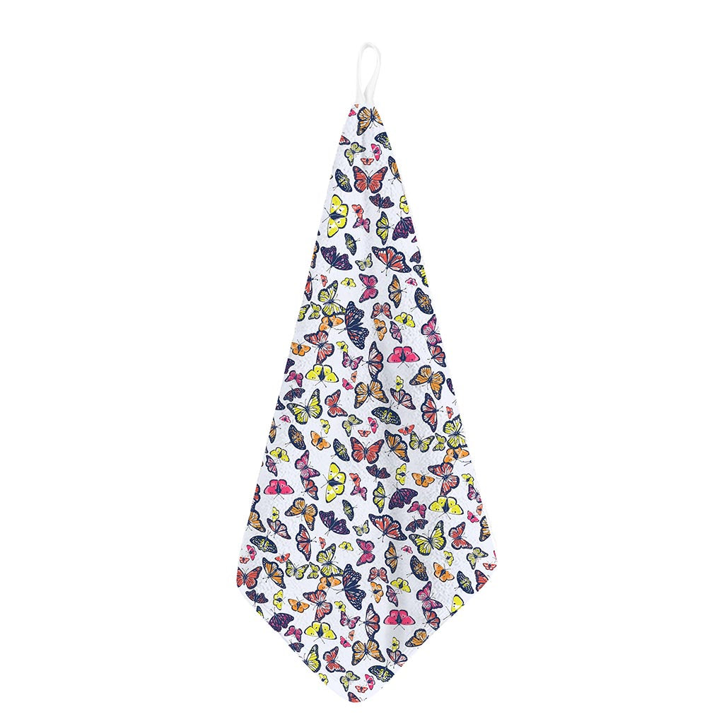Spring Butterfly Pattern Print Hand Towel