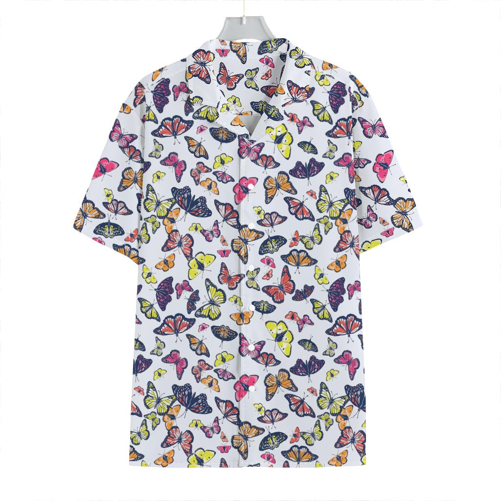 Spring Butterfly Pattern Print Hawaiian Shirt