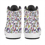 Spring Butterfly Pattern Print High Top Leather Sneakers