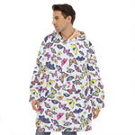 Spring Butterfly Pattern Print Hoodie Blanket