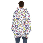 Spring Butterfly Pattern Print Hoodie Blanket