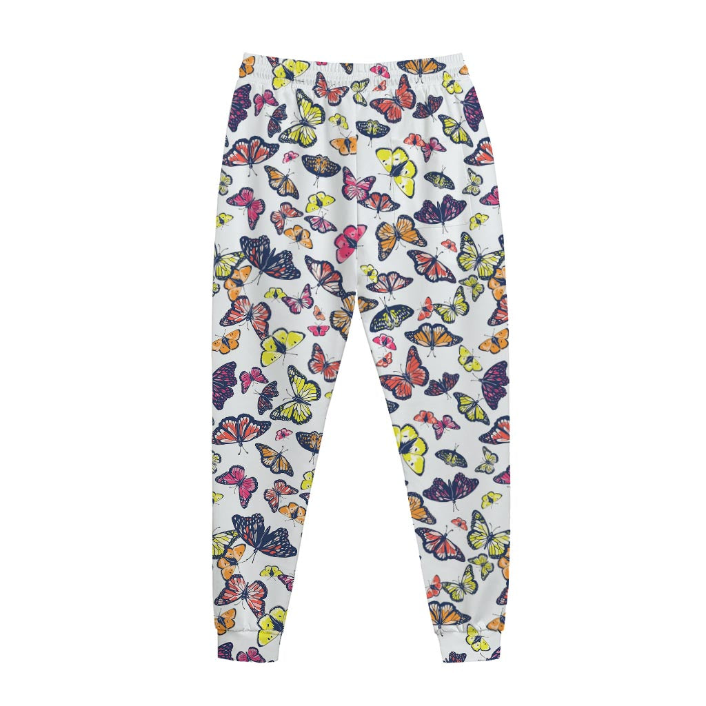 Spring Butterfly Pattern Print Jogger Pants