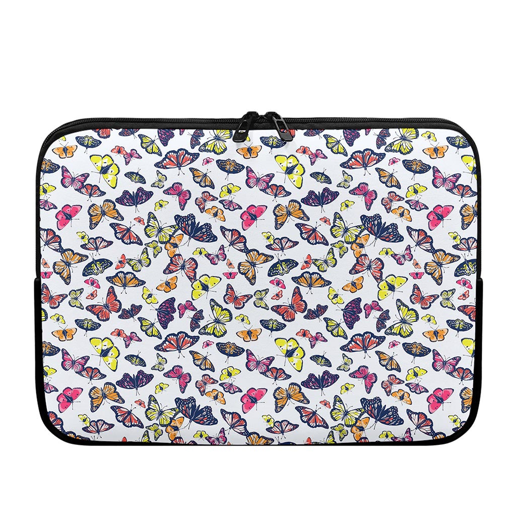 Spring Butterfly Pattern Print Laptop Sleeve