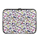 Spring Butterfly Pattern Print Laptop Sleeve