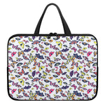 Spring Butterfly Pattern Print Laptop Sleeve With Handle