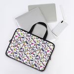 Spring Butterfly Pattern Print Laptop Sleeve With Handle
