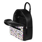 Spring Butterfly Pattern Print Leather Backpack