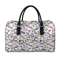 Spring Butterfly Pattern Print Leather Duffel Bag