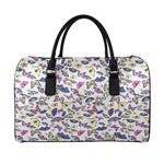 Spring Butterfly Pattern Print Leather Duffle Bag