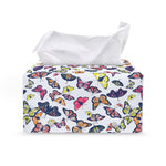 Spring Butterfly Pattern Print Leather Tissue Box Cover
