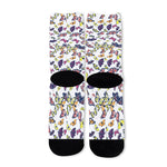 Spring Butterfly Pattern Print Long Socks