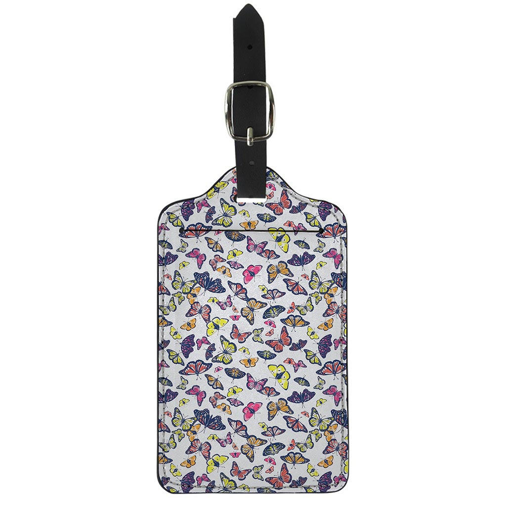 Spring Butterfly Pattern Print Luggage Tag