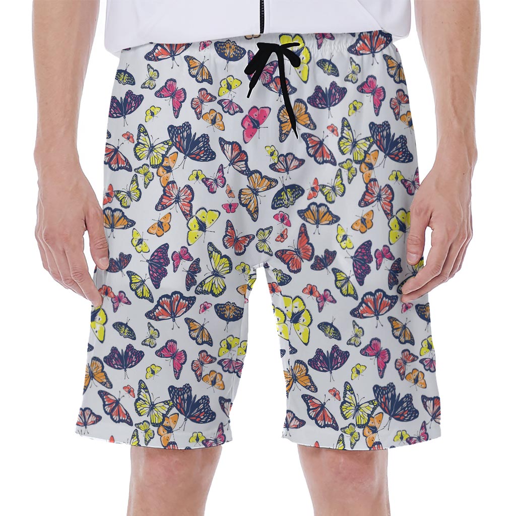 Spring Butterfly Pattern Print Men's Beach Shorts