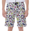 Spring Butterfly Pattern Print Men's Beach Shorts