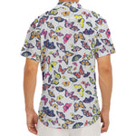 Spring Butterfly Pattern Print Men's Deep V-Neck Shirt