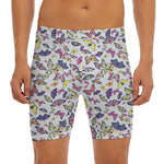 Spring Butterfly Pattern Print Men's Long Boxer Briefs