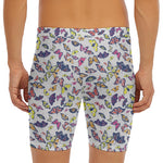 Spring Butterfly Pattern Print Men's Long Boxer Briefs