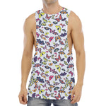 Spring Butterfly Pattern Print Men's Muscle Tank Top