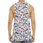 Spring Butterfly Pattern Print Men's Muscle Tank Top